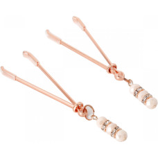 Kiotos Steel Rose Nipple Clamps Pinchers with Rhinestones