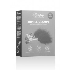 Boss Of Toys Stymulator-Adjustable Nipple Clamps With Feathers