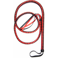 Kiotos Leather Whip 190 cm Black & Red