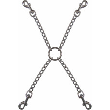 Kiotos Steel Bondage-Chain Cross with Carabiners