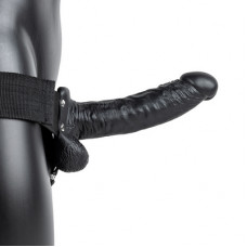Realrock By Shots Vibrating Hollow Strap-On with Balls - 7 / 18 cm