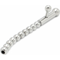 Kiotos Steel Hollow Penis Plug 2 Removable Nobs Curved
