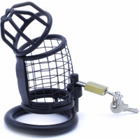 Kiotos Steel Chastity Cage Squares Black