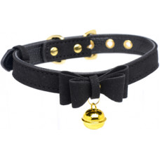 Xr Brands Golden Kitty - Cat Bell Collar - Black/Gold
