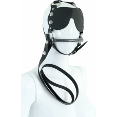 Kiotos Leather Leather Head Harness with Eye Patch and Leash