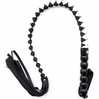Kiotos Leather Mahogany Short Whip Black & White