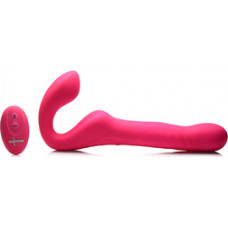 Xr Brands Mighty-Thrust - Thrusting and Vibrating Strapless Strap-On with Remote Control