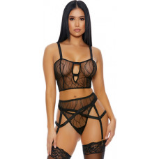 Forplay Made to See - Mesh Lingerie Set - L