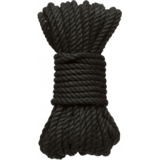 Doc Johnson Bind and Tie - 6mm Hemp Bondage Rope - 30 ft - Black