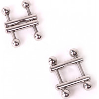 Kiotos Steel Nipple Clamps 2 End Ball (2x)