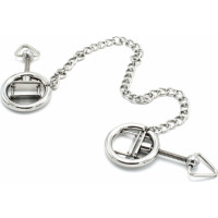 Kiotos Steel Nipple Clamps Rings Screwed with Chain