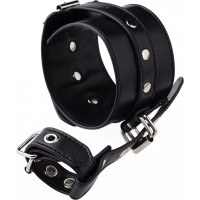 Kiotos Leather Single Handcuff & Thumb Lock