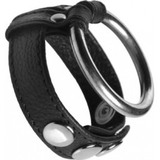 Xr Brands Leather and Steel - Cock and Ball Ring