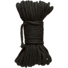 Doc Johnson Bind and Tie - 6mm Hemp Bondage Rope - 50 ft - Black