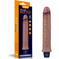 Lovetoy 9,5 collu ĪSTS SOFTEE VIBRĒJOŠS DILDO