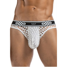 Male Power Lo Rise Thong - S/M - White
