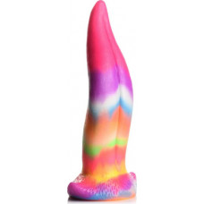 Xr Brands Unicorn Tongue - Glow in the Dark - Silicone Dildo - Rainbow