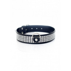 Boss Of Toys Fetish B - Series Collar with crystals 3 cm silver