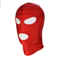Kiotos Leather Red BDSM Hood Classic 3 Hole