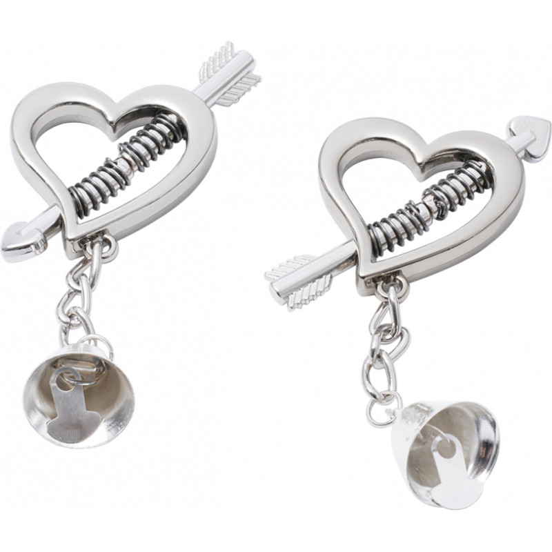 Kiotos Steel Heart Shaped Spring Nipple Clamps