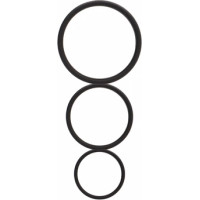 Boss Of Toys Flat Cock Ring Set - Black