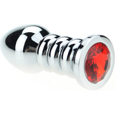 Kiotos Unisex Ribbed Buttplug Red