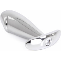 Kiotos Steel Steel Handle Buttplug Penis with Clear Gem