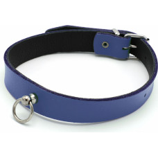 Kiotos Leather Leather Collar Mini O-Ring Blue