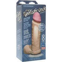 Doc Johnson Realistic Cock with Balls - Removable Vac-U-Lock Suction Cup - ULTRASKYN - 8 / 20 cm - Vanilla