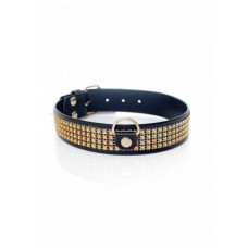 Boss Of Toys Fetish B - Series Collar with crystals 3 cm gold