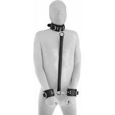 Kiotos Leather Spreader bar with leather handcuffs and collar