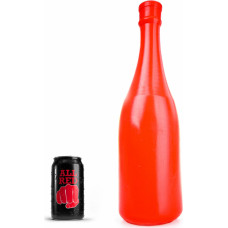 All Black Champagne Bottle Large Red