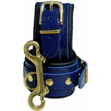 Kiotos Leather Blue Leather Handcuff