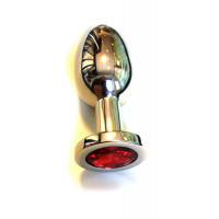 Kiotos Steel Jewel Buttplug - Large Red