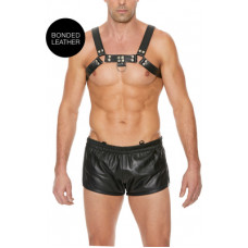 Ouch! By Shots Bulldog Leather Chest Harness - L/XL