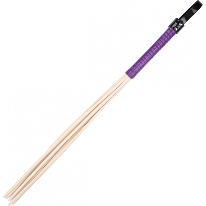 Kiotos Leather Rattan Wooden Canes 8 pcs Purple