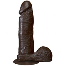 Doc Johnson Realistic Cock with Balls - Removable Vac-U-Lock Suction Cup - 6 / 16 cm - Chocolate