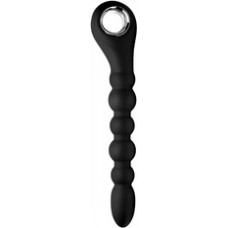 Xr Brands Dark Scepter - Vibrating Silicone Anal Beads