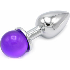 Kiotos Steel Anal Plug Ball Gem Purple