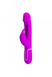 Boss Of Toys PRETTY LOVE - Kampas Rabbit 3 in 1, multifunction vibrator with tongue violet