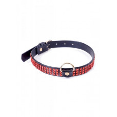 Boss Of Toys Fetish B - Series Collar with crystals 2 cm Red Line