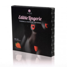 Boss Of Toys STRAWBERRY  - EDIBLE THONG & NIPPLE COVERS
