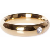 Kiotos Steel Gold Donut Cockring with Jewel - 40 mm
