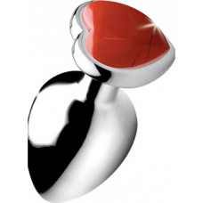 Xr Brands Red Jasper Heart - Butt Plug - Large