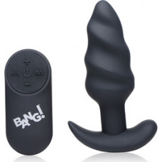 Xr Brands Vibrating Silicone Swirl Butt Plug with Remote Control