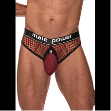 Male Power Cock Ring Thong - S/M - Burgundy