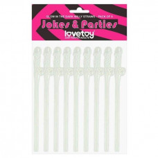 Lovetoy Glow in the Dark Willy Straws AS PIC