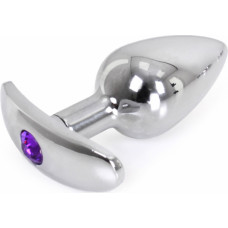 Kiotos Steel Aluminium Handle Buttplug Purple Gem