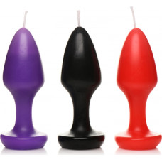 Xr Brands Kink Inferno - Drip Candles - Black/Purple/Red