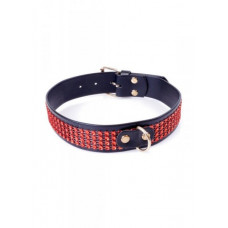 Boss Of Toys Fetish B - Series Collar with crystals 3 cm Red Line